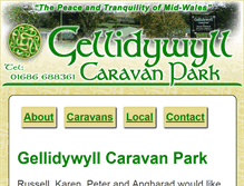 Tablet Screenshot of gellidywyllcaravanpark.co.uk